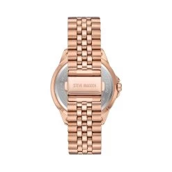 CLASSIC STATEMENT WATCH ROSE GOLD MULTI -Stevemadden 1042GYRG BLACK BACK