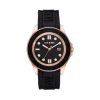 RUBBERIZED ENAMEL CASE WATCH ROSE GOLD MULTI -Stevemadden 1044BKRG BLACK