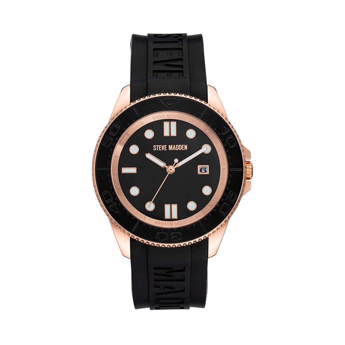 RUBBERIZED ENAMEL CASE WATCH ROSE GOLD MULTI 3 RUBBERIZED ENAMEL CASE WATCH ROSE GOLD MULTI