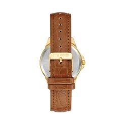 CLASSIC EMBOSSED WATCH GOLD MULTI -Stevemadden 1046CHHY COGNAC BACK