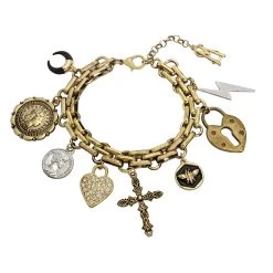 CHUNKY CHARM BRACELET GOLD