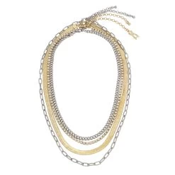 MULTI STRAND CHUNKY NECKLACE GOLD MULTI -Stevemadden 452833TWO974