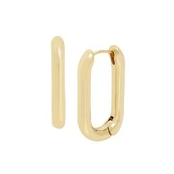 CURVED U-LINK HOOP EARRINGS GOLD -Stevemadden 452890GLD710