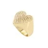 PAVE HEART RING GOLD -Stevemadden 452901GLD116 2
