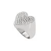 PAVE HEART RING SILVER -Stevemadden 452901RHO111 2