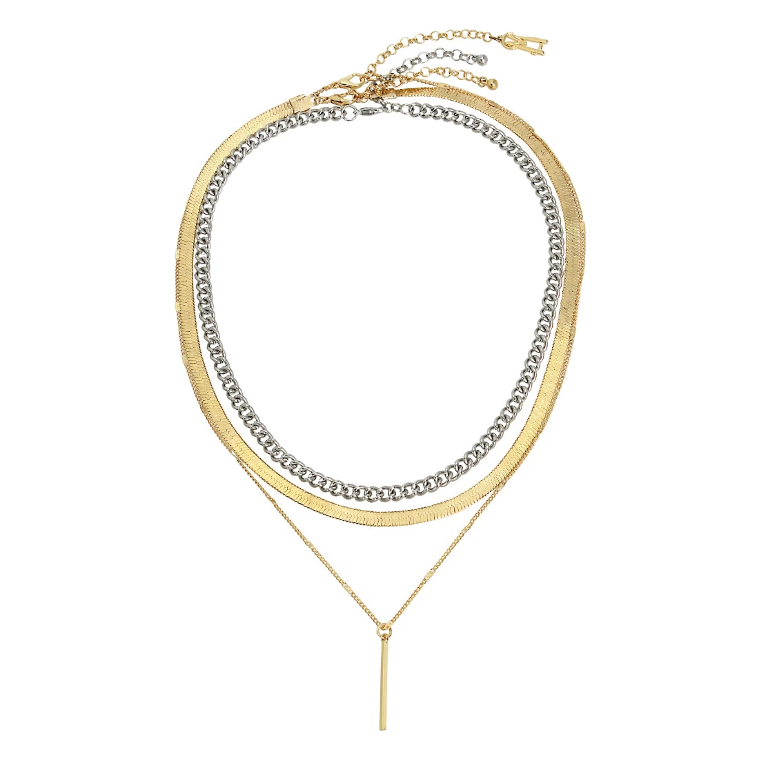 3 PIECE STICK PENDANT NECKLACE GOLD MULTI 6 3 PIECE STICK PENDANT NECKLACE GOLD MULTI - Image 4