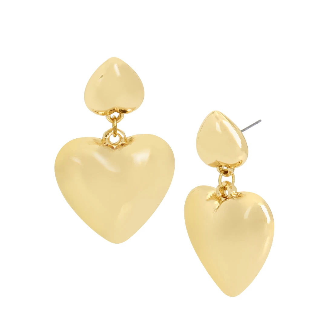PUFF HEART EARRING GOLD 4 PUFF HEART EARRING GOLD - Image 2