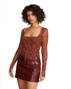 HAYDEN TOP BURGUNDY MULTI