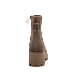 DELTA TAUPE SUEDE 11 DELTA TAUPE SUEDE -Stevemadden BLONDO BOOTIES DELTAS B7566 TAUPE BACK