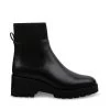 DELTA BLACK LEATHER -Stevemadden BLONDO BOOTIES DELTA B7566 BLACK LEATHER SIDE