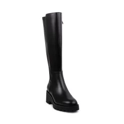 DARA BLACK LEATHER -Stevemadden BLONDO BOOTS B7498 BLACK LEATHER
