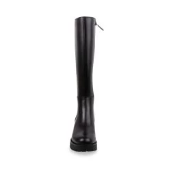 DARA BLACK LEATHER -Stevemadden BLONDO BOOTS B7498 BLACK LEATHER FRONT