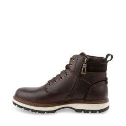 CLIFFCH BROWN LEATHER -Stevemadden BLONDOB1285 CLIFFCHBROWNCHLEAzipper