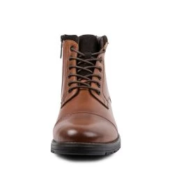 VINCE TAN LEATHER -Stevemadden BLONDO BOOTS VINCE TAN FRONT