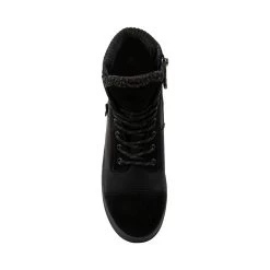 ISABEL BLACK NUBUCK -Stevemadden BLONDO SHOES B7618 BLACK TOP