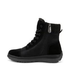 ISABEL BLACK NUBUCK -Stevemadden BLONDO SHOES B7618 BLACK ZIPPER