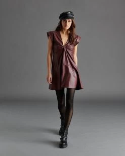 BECKETT DRESS BURGUNDY