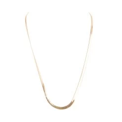 HERRINGBONE THIN CHAIN NECKLACE GOLD