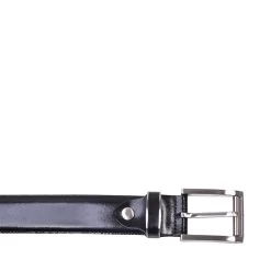 BOBBY BLACK LEATHER -Stevemadden STEVEMADDEN BELTS BOBBY BLACK LEATHER BUCKLE