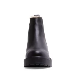 TYCLONE-F BLACK LEATHER -Stevemadden STEVEMADDEN BOOTIES TYCLONE F BLACK LEATHER FRONT 1
