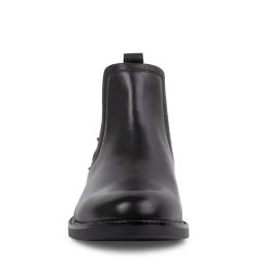 PAIGE BLACK LEATHER 9 PAIGE BLACK LEATHER -Stevemadden STEVEMADDEN BOOTS PAIGE BLACK FRONT