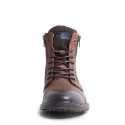 UMMFREYY TAN LEATHER -Stevemadden STEVEMADDEN BOOTS UMMFREYY TAN LEATHER FRONT