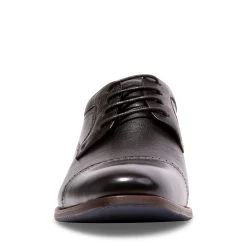 MILTON BLACK LEATHER -Stevemadden STEVEMADDEN DRESS MILTON BLACK LEATHER FRONT