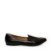 FEATHER BLACK LEATHER -Stevemadden STEVEMADDEN FLATS FEATHER BLACK LEATHER SIDE