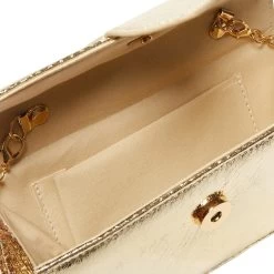 BARLAN GOLD EXOTIC -Stevemadden STEVEMADDEN HANDBAGS BARLAN GOLD SNAKE INSIDE