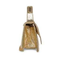 BARLAN GOLD EXOTIC -Stevemadden STEVEMADDEN HANDBAGS BARLAN GOLD SNAKE SIDE
