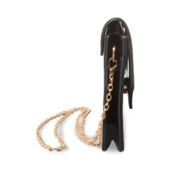 BWORLDLY BLACK PATENT -Stevemadden STEVEMADDEN HANDBAGS BWORLDLY BLACK PATENT SIDE