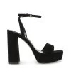 LESSA BLACK SUEDE -Stevemadden STEVEMADDEN INTL LESSA BLACK SUEDE SIDE 1