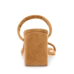 LILAH TAN NUBUCK -Stevemadden STEVEMADDEN INTL SANDALS LILAH CAMEL SUEDE BACK