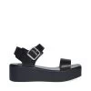 BASHER BLACK -Stevemadden STEVEMADDEN INTL SANDAL BASHER BLACK LEATHER SIDE