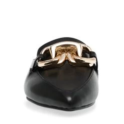 FRIENDS BLACK -Stevemadden STEVEMADDEN SANDALS FRIENDS BLACK LEAT FRONT