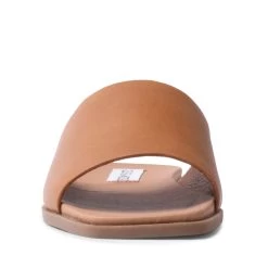 KARRMAA TAN LEATHER -Stevemadden STEVEMADDEN SANDALS KARRMAA TAN LEATHER FRONT