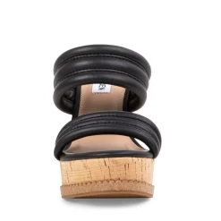 WIPEOUT BLACK -Stevemadden STEVEMADDEN SANDALS WIPEOUT BLACK FRONT