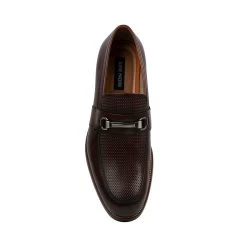 ABBOTT BLACK LEATHER -Stevemadden STEVEMADDEN SHOES ABBOTT BROWN TOP