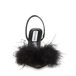 ALEXIS BLACK FABRIC -Stevemadden STEVEMADDEN SHOES ALEXIS BLACK SATIN FRONT