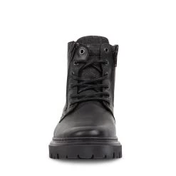 BOGLEN BLACK LEATHER 9 BOGLEN BLACK LEATHER -Stevemadden STEVEMADDEN SHOES BOGLEN BLACK FRONT