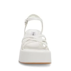 CRAZY30 WHITE LEATHER -Stevemadden STEVEMADDEN SHOES CRAZY30 WHITE LEATHER FRONT
