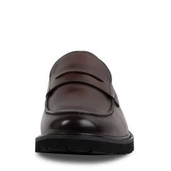 KAYVONN BROWN LEATHER -Stevemadden STEVEMADDEN SHOES KAYVONN BROWN FRONT