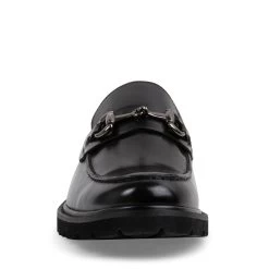 KRADMIN BLACK LEATHER 9 KRADMIN BLACK LEATHER -Stevemadden STEVEMADDEN SHOES KRADMIN BLACK FRONT