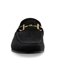 MADLYY BLACK VELVET -Stevemadden STEVEMADDEN SHOES MADLY BLACK FRONT
