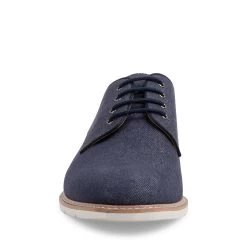 MANIKS BLUE FABRIC 9 MANIKS BLUE FABRIC -Stevemadden STEVEMADDEN SHOES MANIKS NAVY FRONT