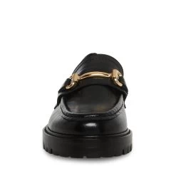 MISTOR BLACK LEATHER -Stevemadden STEVEMADDEN SHOES MISTOR BLACK LEATHER FRONT