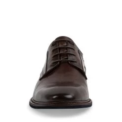 NANDO BROWN LEATHER -Stevemadden STEVEMADDEN SHOES NANDO BROWN FRONT