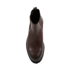 BERRYL BROWN LEATHER -Stevemadden STEVEMADDEN SHOES REBOUND BROWN TOP