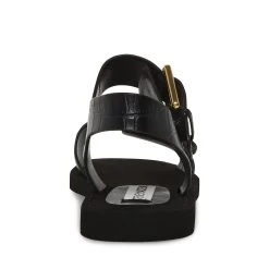 SANTOO BLACK EXOTIC 10 SANTOO BLACK EXOTIC -Stevemadden STEVEMADDEN SHOES SANTO BLACK CROCO BACK