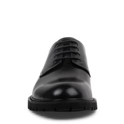 TITUS BLACK LEATHER 9 TITUS BLACK LEATHER -Stevemadden STEVEMADDEN SHOES TITUS BLACK FRONT